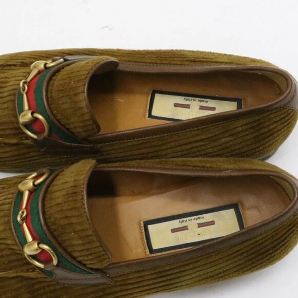 Gucci Paride Horsebit GG Logo Brow Suede Loafers Mens Size G 8.5/US 9/EU 42.5 - Picture 4 of 16